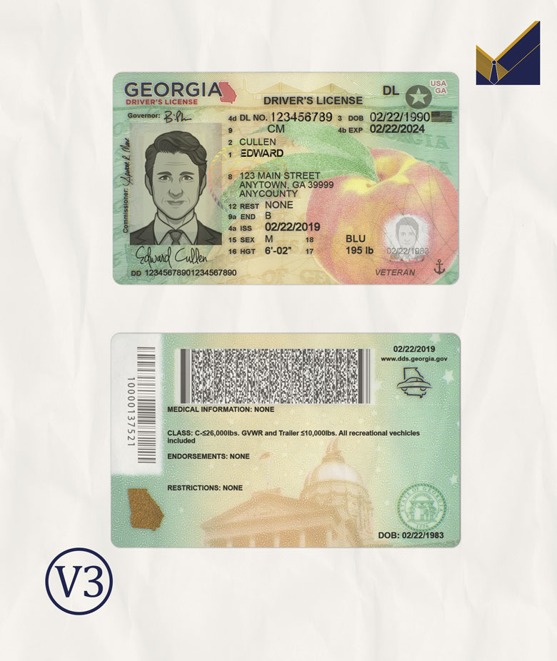 FAKE-Georgia-Driver-License-Template