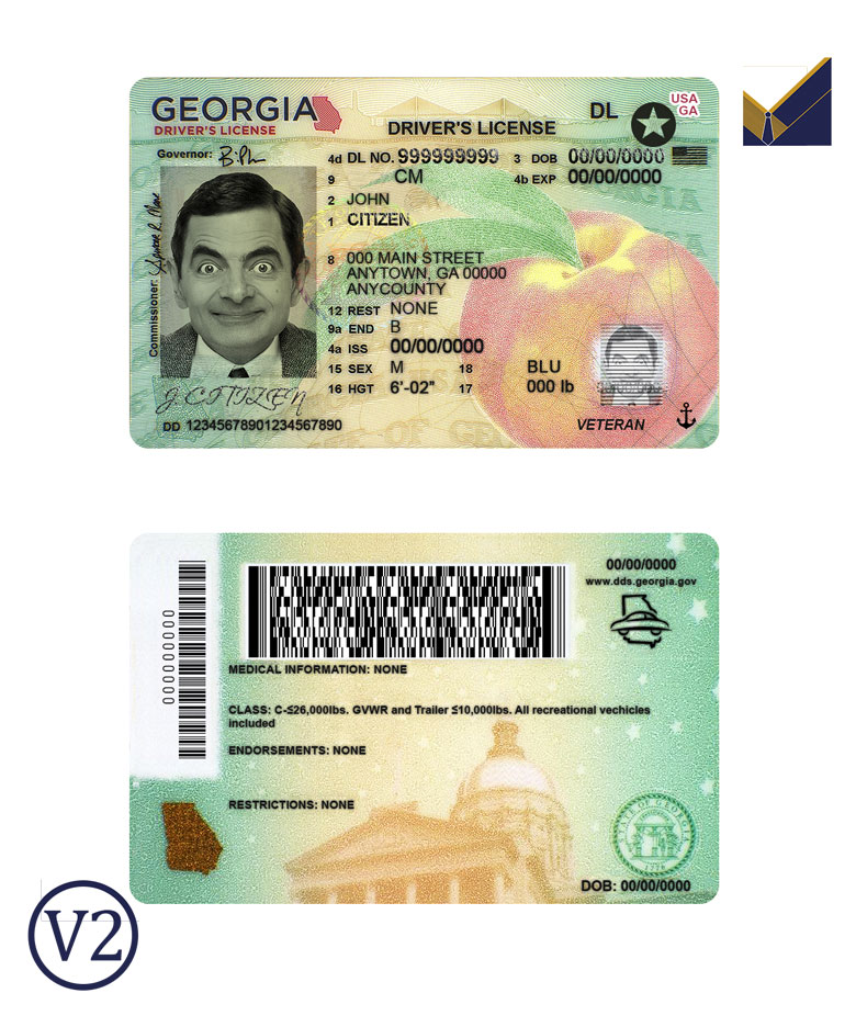 Georgia-Driver-License-Template