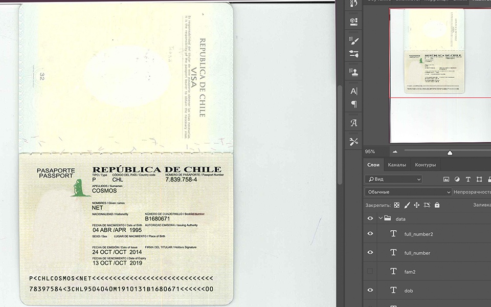 Chili Passport psd template