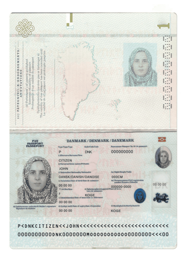 Denmark Passport PSD Template | Fully Editable, High-Quality