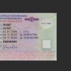 Lithuania driver license Psd Template