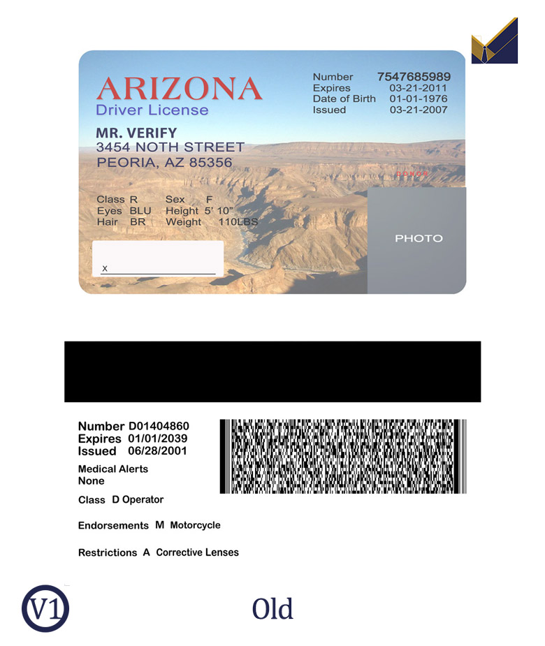 Arizona Driver License PSD Template