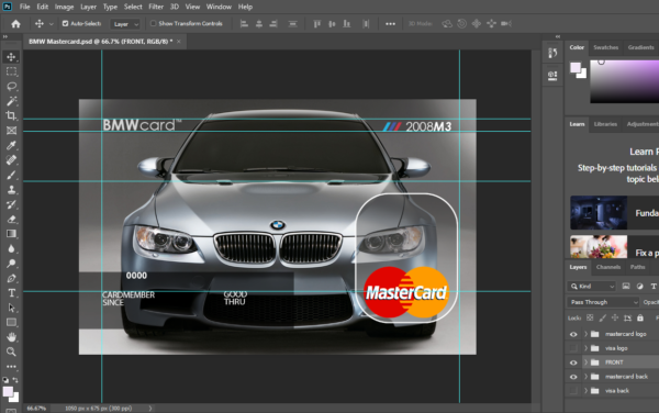BMW VISA & Master Card psd template