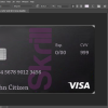 Skrill Visa Debit card psd template Free Download