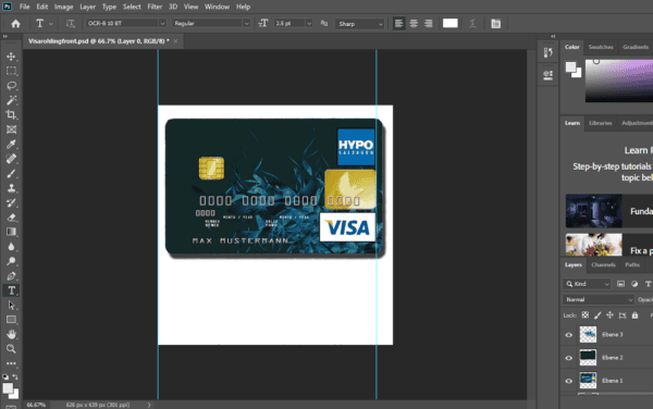 American Express Bank Credit Card psd template