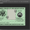 US Military ID Card Psd Template Free Download