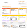 Australia Origin utility bill, Word and PDF template, 4 pages