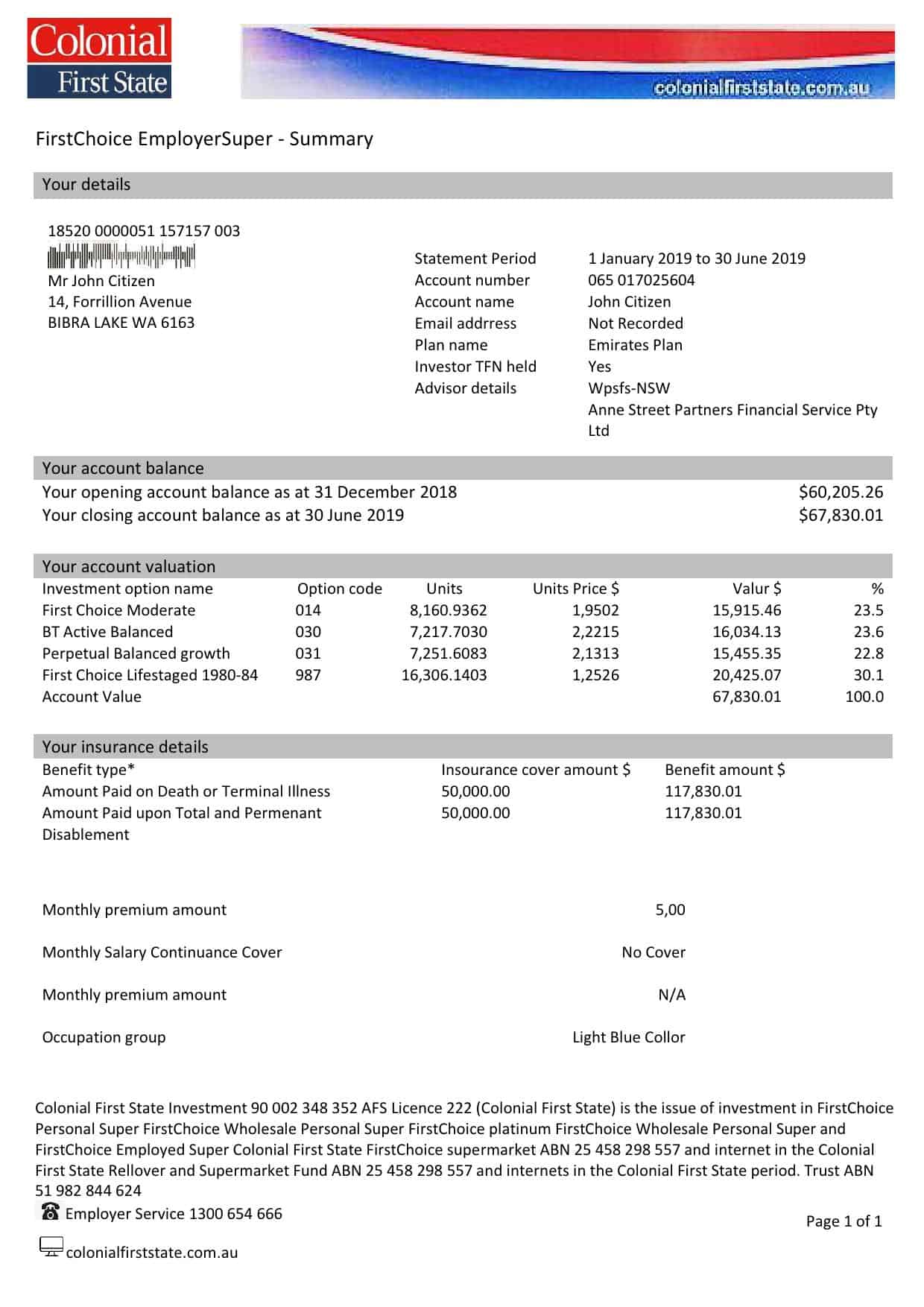 Australia Colonial First State bank statement template, Word and PDF format (.doc and .pdf) Australia Colonial First State bank statement template, Word and PDF format (.doc and .pdf)