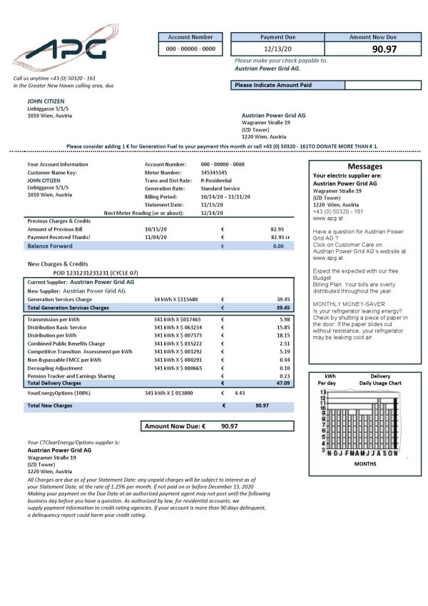 Canada Royal Bank of Canada (RBC) bank statement, Word and PDF template, 4 pages, version 2
