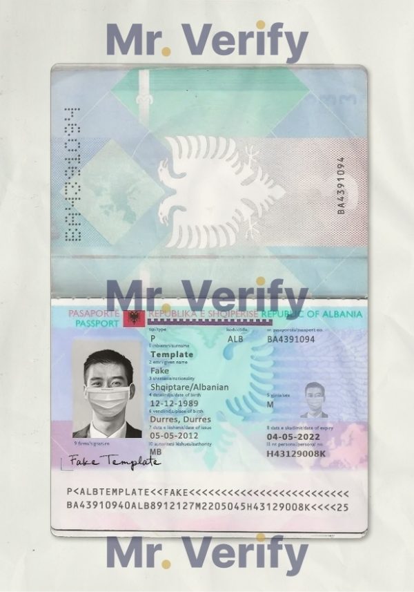 Fake Grenada Passport PSD Template