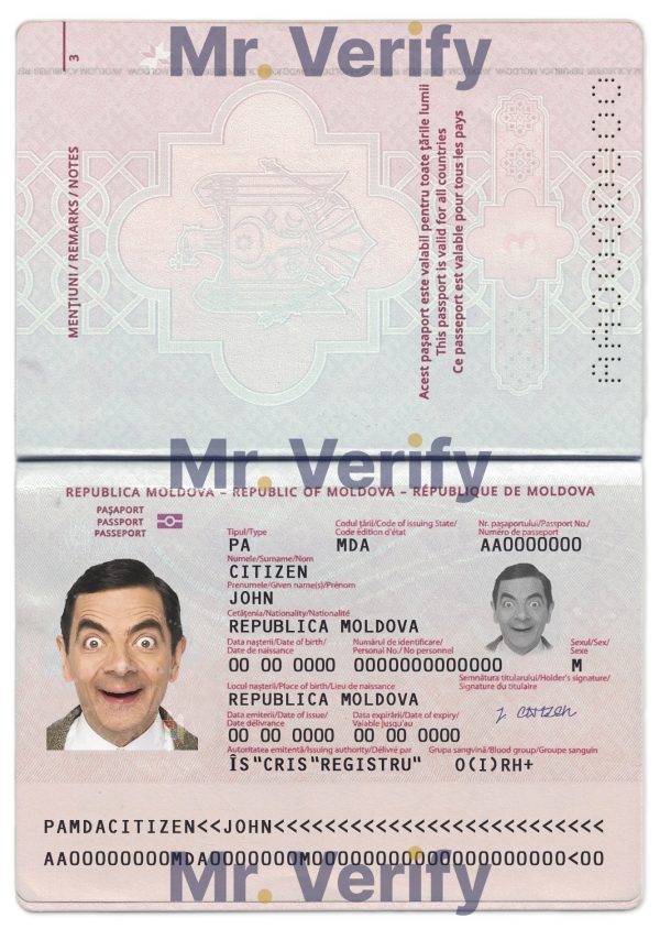 Authentic Moldova PSD Passport Template 2014 – present 600x844 - Cart