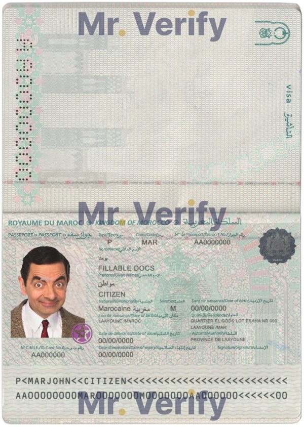 Morocco Passport PSD Template