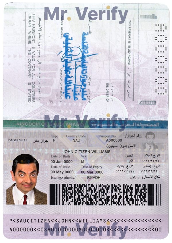 Authentic Saudi Arabia PSD Passport Template 600x844 - Cart