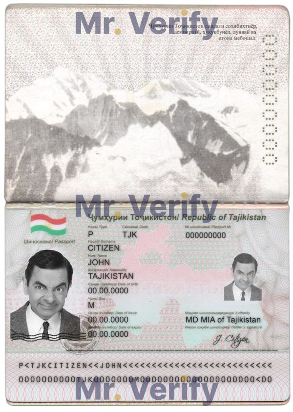Authentic Tajikistan PSD Passport Template 600x844 - Cart