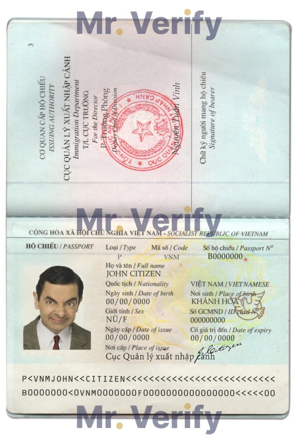 Authentic Vietnam PSD Passport Template 600x885 - Cart