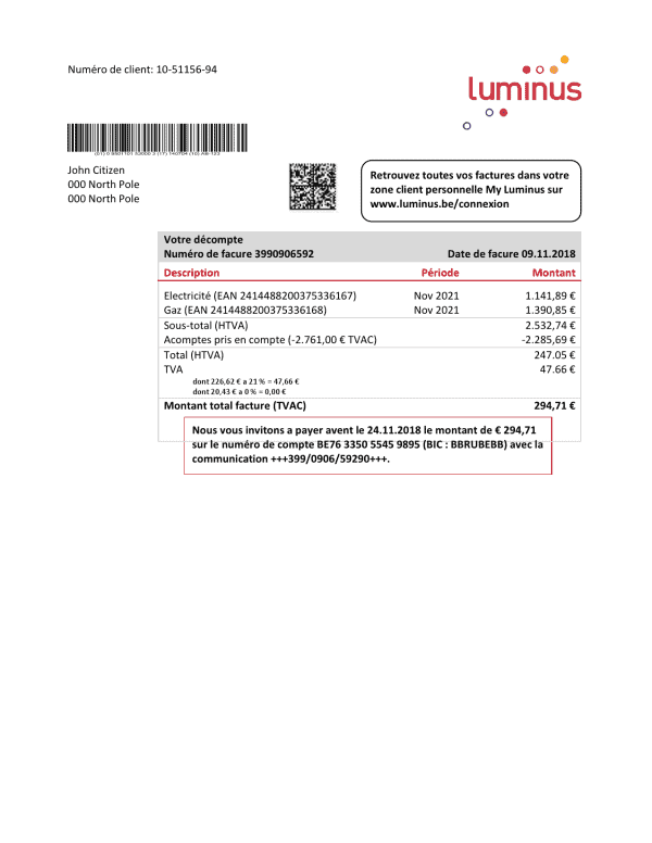 Australia Water Corporation WA utility bill .doc and .pdf template