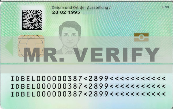 Belgium id card back template - Belgium ID template in PSD format, fully editable
