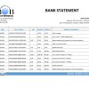 Bhutan Bank of Bhutan bank statement easy to fill template in Excel and PDF format