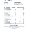 Bulgaria Fibank bank statement easy to fill template in Excel and PDF format (AutoSum)