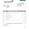 Colombia Bancolombia bank statement easy to fill template in Word and PDF format