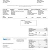USA Dell Technologies invoice template in Word and PDF format, fully editable