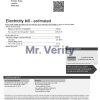 United Kingdom E.ON electricity utility bill template in Word and PDF format, 2 pages, version 1
