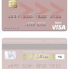 Editable Mozambique Banco Moza visa debit card Templates in PSD Format