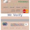 Editable Slovakia VÚB Banka mastercard Templates in PSD Format