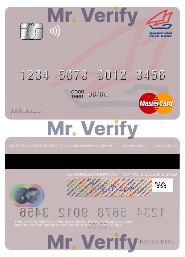 Editable Syria Gulf Bank mastercard Templates in PSD Format 600x833 - Cart