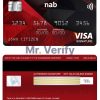 Editable USA NAB bank visa signature card Templates in PSD Format