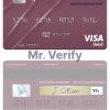 Editable United Arab Emirates Emirates Investment Bank visa debit card Templates in PSD Format
