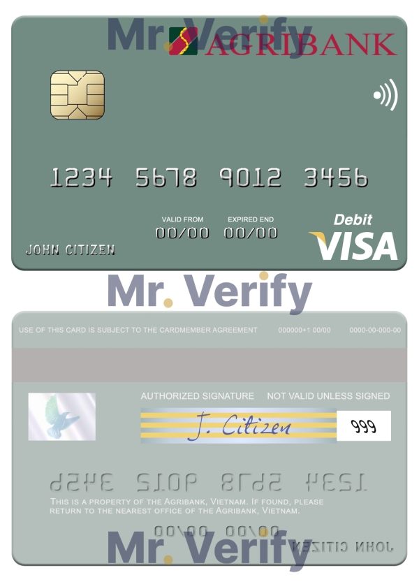 Editable Vietnam Agribank visa debit card Templates in PSD Format 600x833 - Cart
