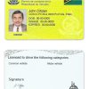 Fake Vanuatu Driver License Template