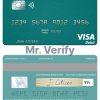 Fillable France Credit Agricole Bank visa debit card Templates