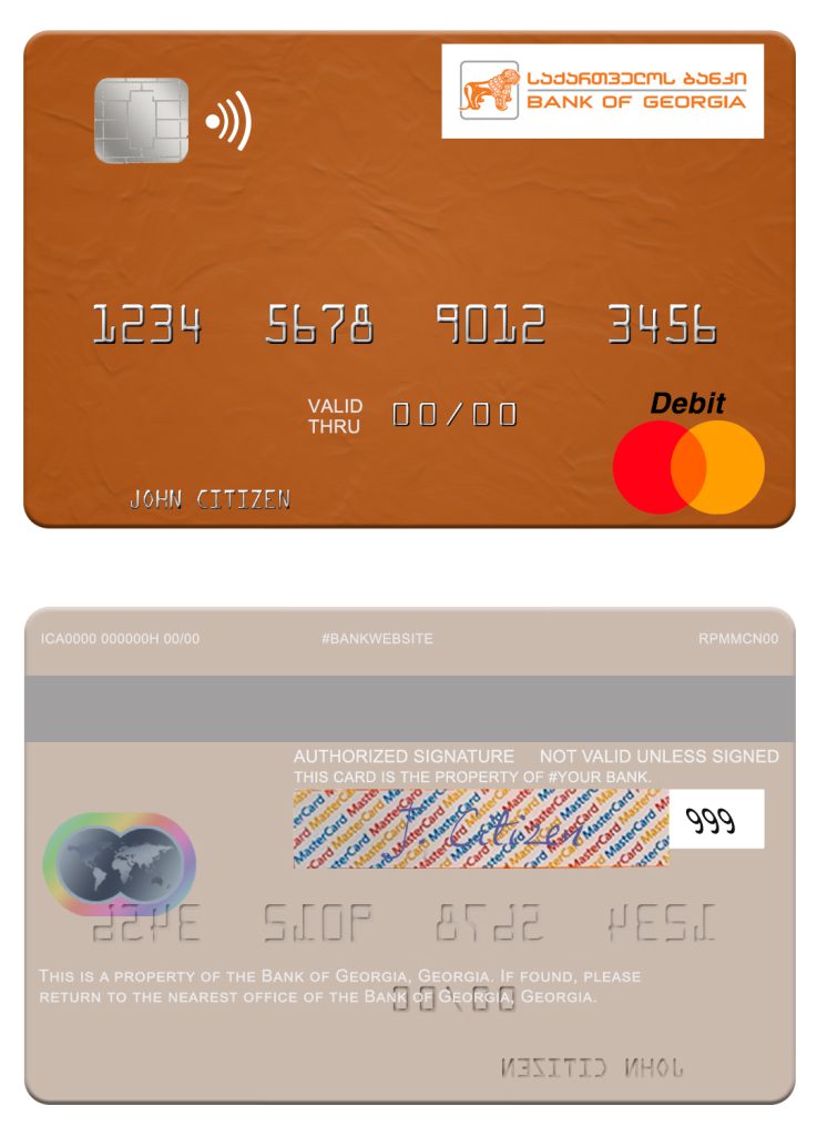 Fillable Georgia Bank of Georgia mastercard Templates | Layer-Based PSD