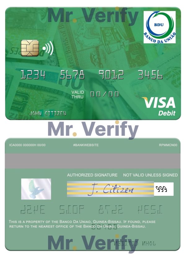 Fillable Guinea Bissau Banco Da Uniao visa card Templates 600x833 - Cart