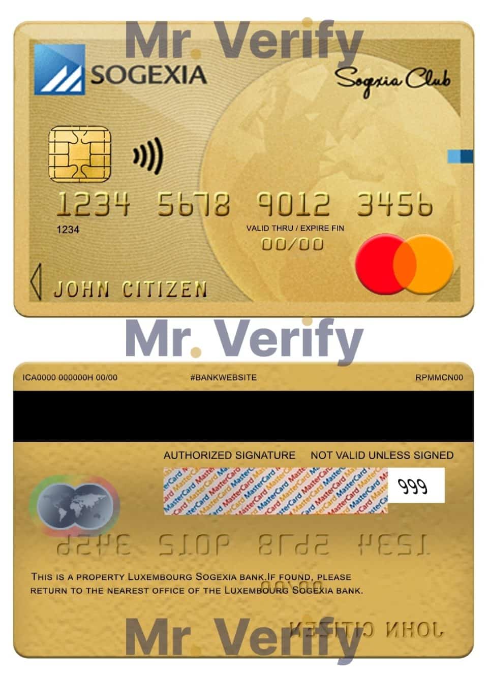 Fillable Luxembourg Sogexia bank mastercard credit card Templates | Layer-Based PSD