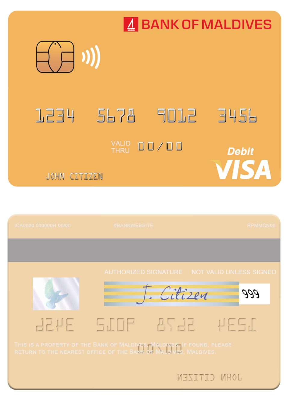 Fillable Maldives Bank of Maldives visa credit card Templates | Layer-Based PSD