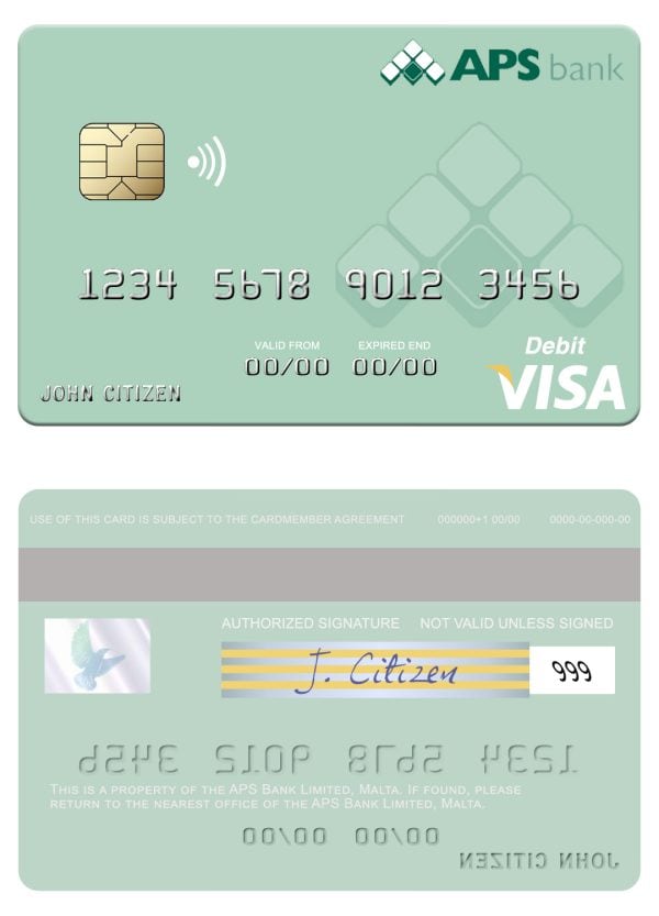 American Express Bank Credit Card psd template