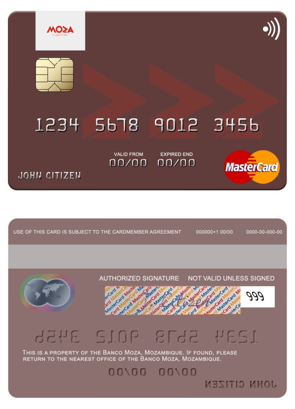 Fillable Mozambique Banco Moza mastercard Templates 600x833 - Cart