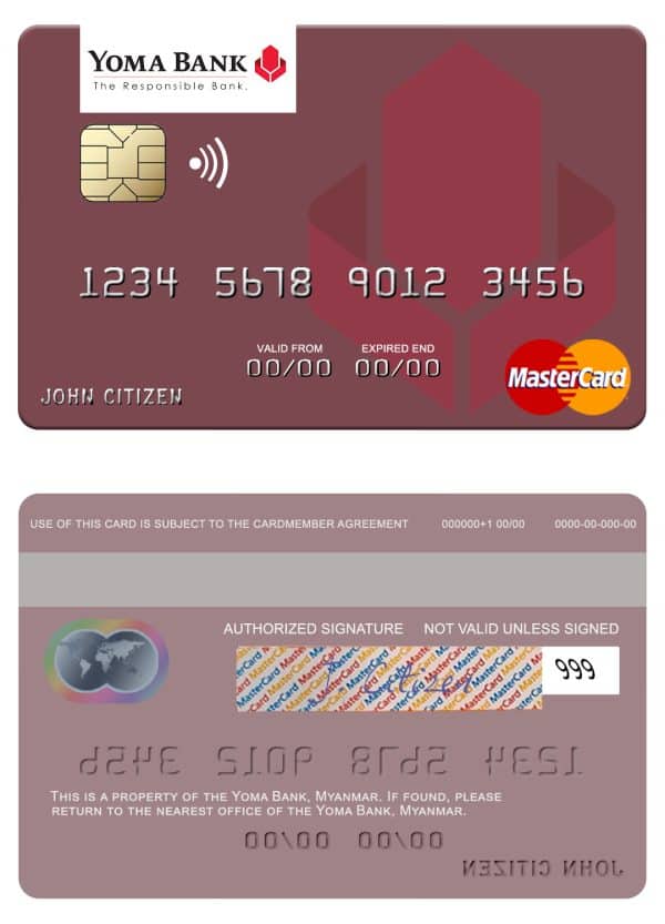 Editable Belize Choice bank mastercard Templates in PSD Format