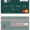 Fillable Saint Kitts and Nevis SKNA Bank mastercard credit card Templates | Layer-Based PSD