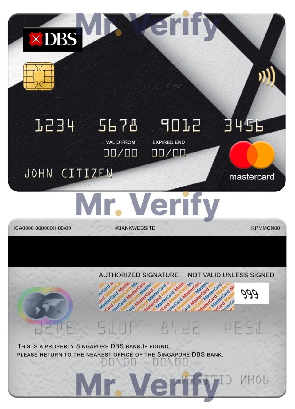 Fillable Singapore DBS bank mastercard Templates | Layer-Based PSD
