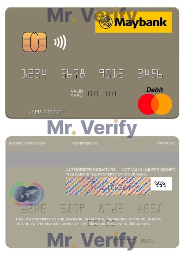 Fillable Singapore Maybank Singapore mastercard Templates | Layer-Based PSD