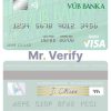 Fillable Slovakia VÚB Banka visa debit card Templates | Layer-Based PSD