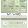 Fillable Trinidad and Tobago First Citizes Bank visa debit card Templates | Layer-Based PSD
