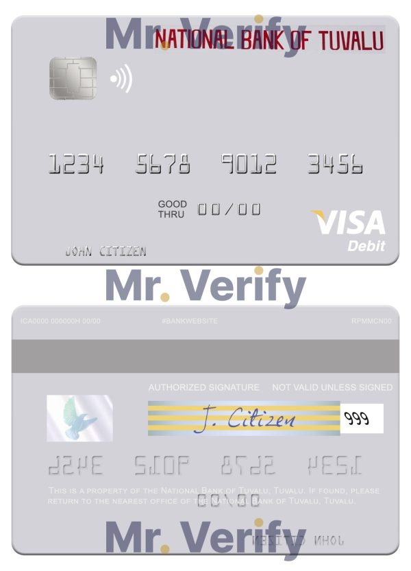 Fillable Tuvalu National Bank of Tuvalu visa debit card Templates 600x833 - Cart