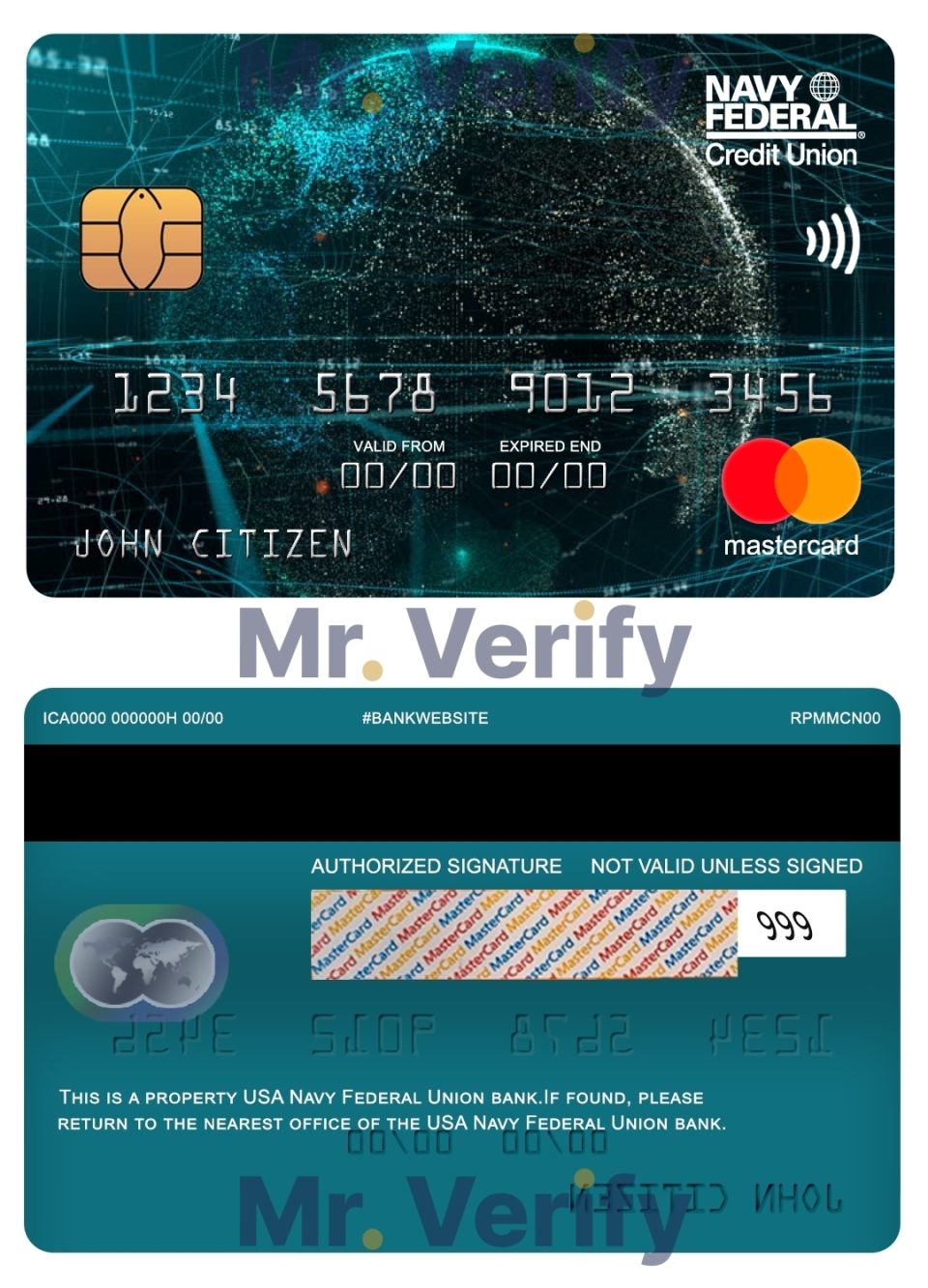 Fillable USA Navy Federal Union bank mastercard Templates | Layer-Based PSD