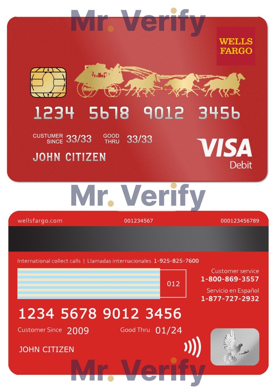 Fillable USA Wells Fargo bank visa debit card Templates | Layer-Based PSD