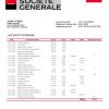 France Société Générale bank statement template in Word and PDF format